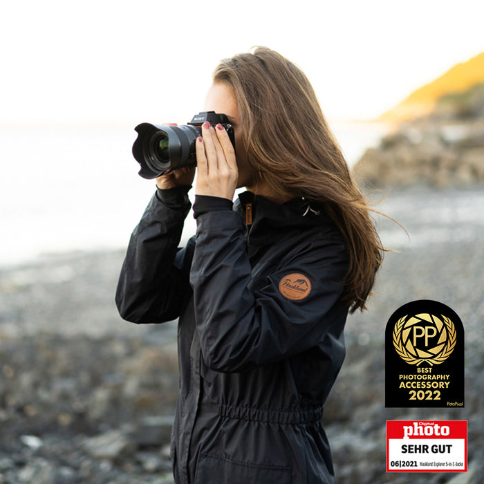 Haukland Classic - 7in1 Set - Outdoor Jacke für Fotografinnen - Saphir Schwarz (Damen) (Auslaufmodell)