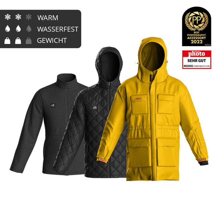 Haukland Classic - 7in1 Set - Outdoor Photography Jacket – Yellow