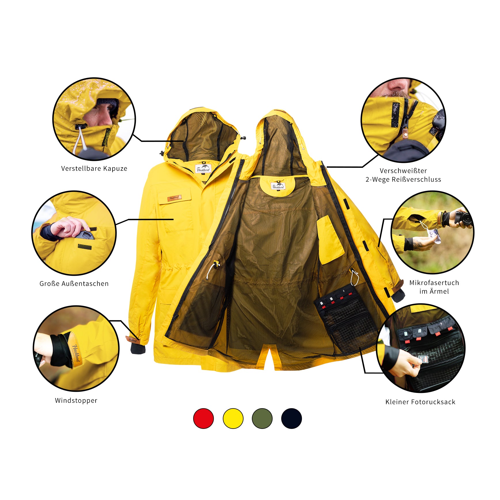 Haukland Classic - 7in1 Set - Outdoor Photography Jacket - Yellow (Women) (Discontinued)
