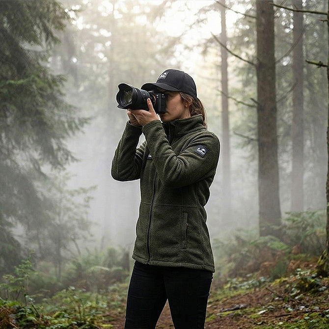 Haukland Fleecejacke für Fotografen - Oliv