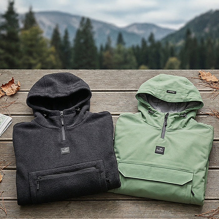 SET: Performance Regenjacke + Fleece Hoodie für Fotografen