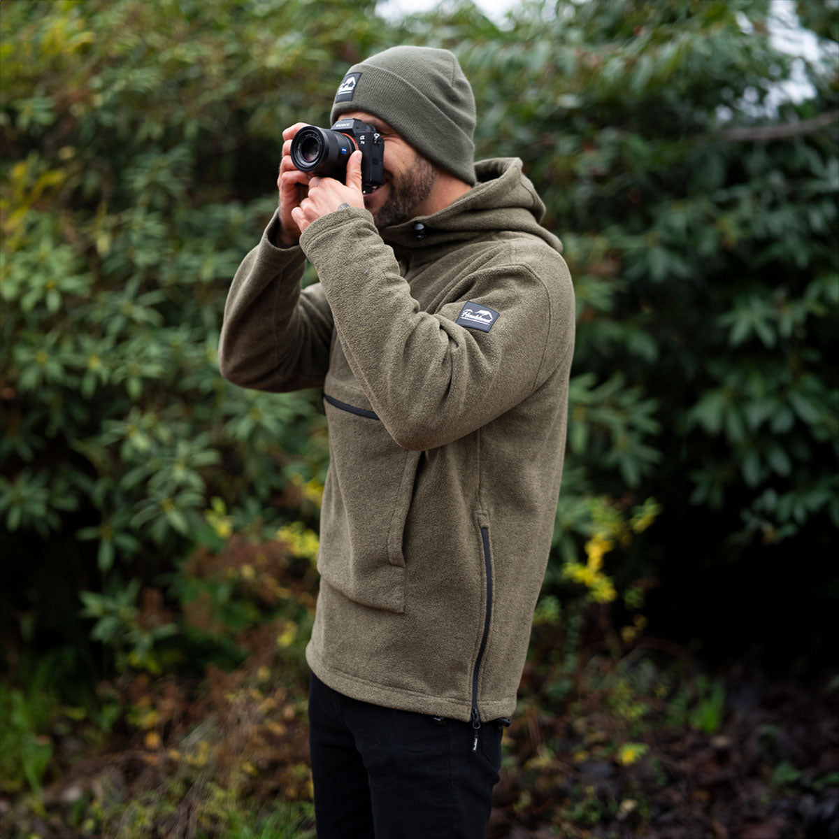 Haukland Fleece Hoodie for Photographers - Olive