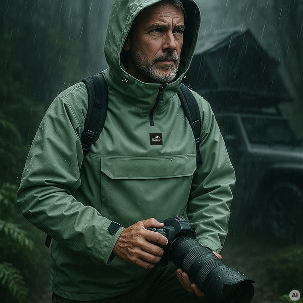 SET: Performance Regenjacke + Fleece Hoodie für Fotografen