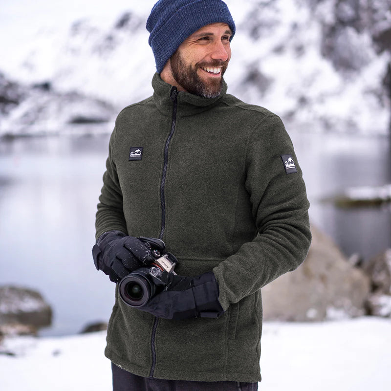 Haukland Fleecejacke für Fotografen - Oliv