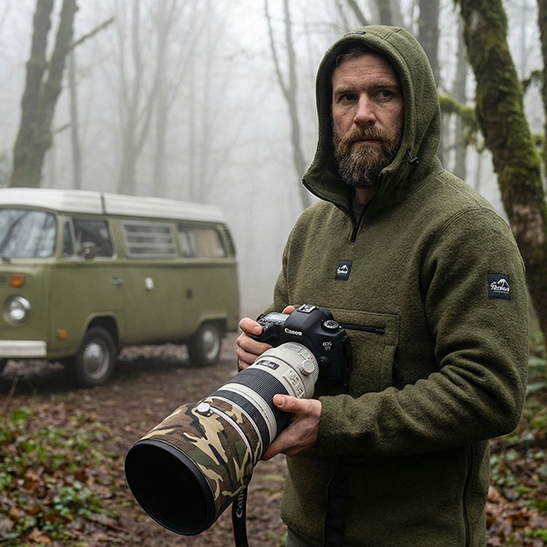 Haukland Fleece Hoodie for Photographers - Olive