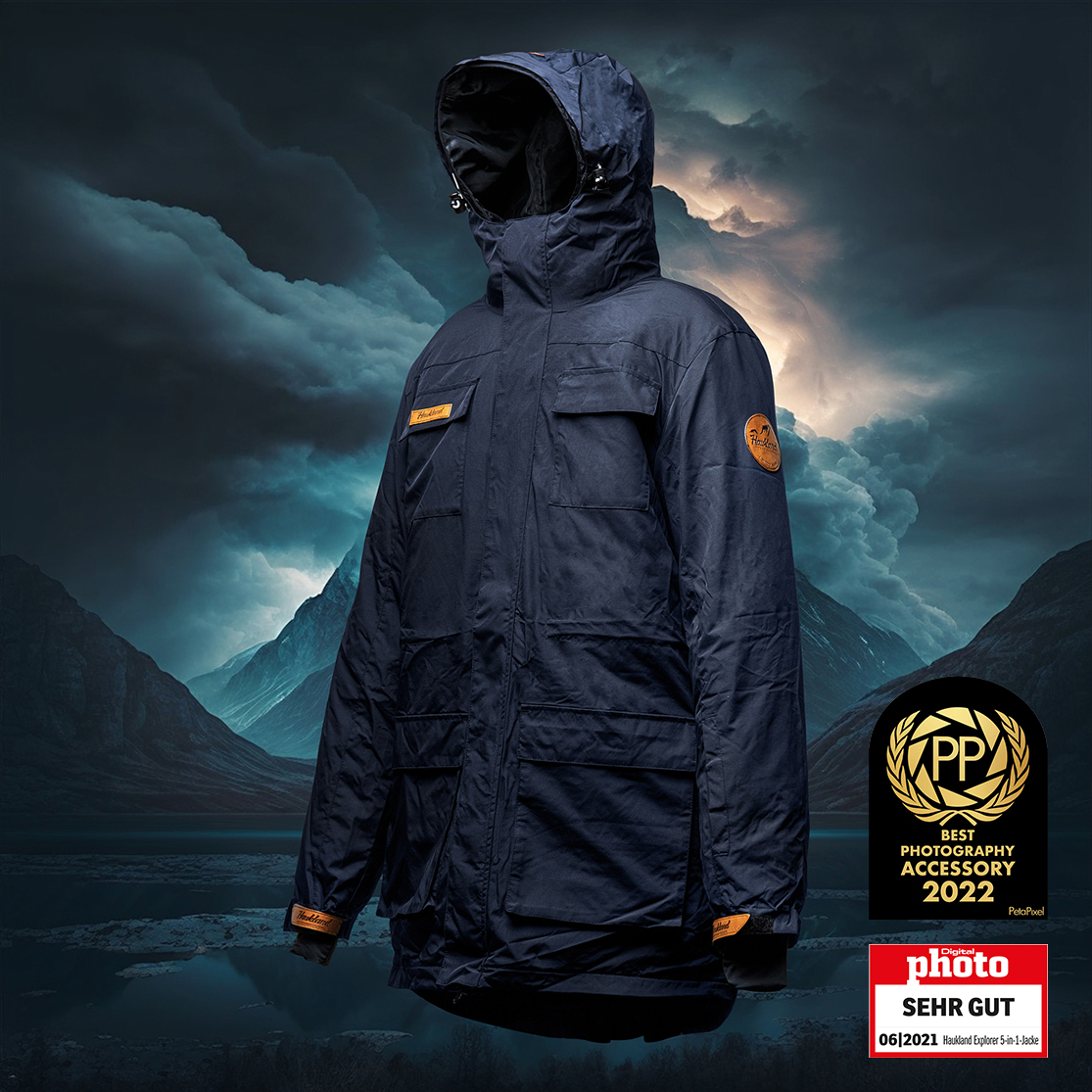 Haukland 7in1 Photography Jacket - Black-Blue